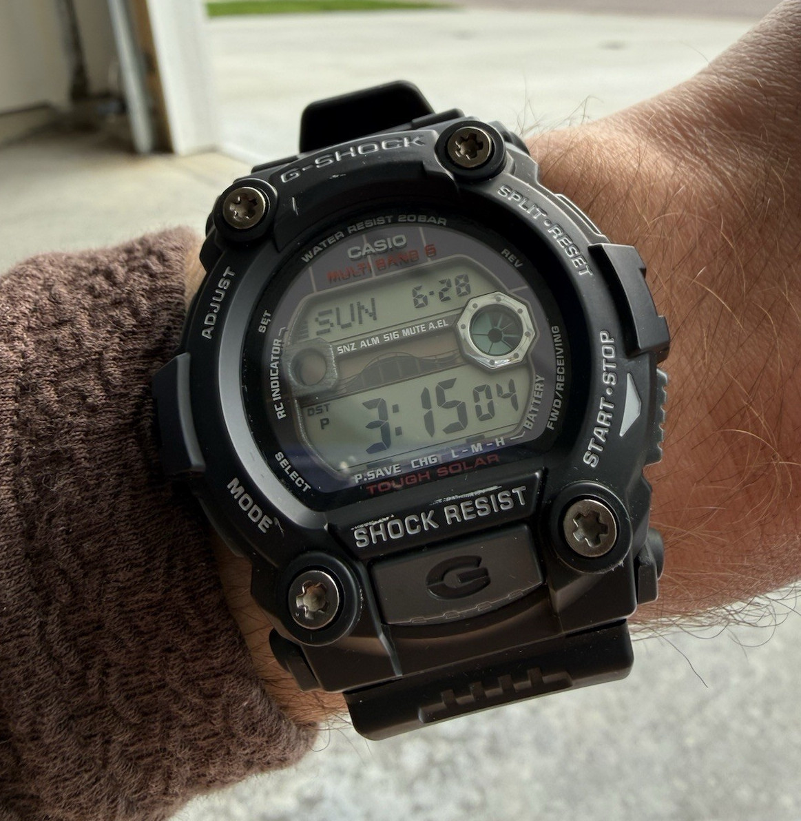 Casio G-SHOCK GW-7900 Tough Solar Atomic Digital Black Resin 200m Watch
