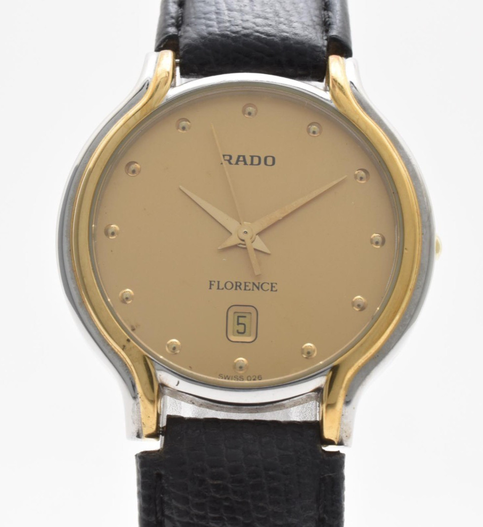 RADO Florence 129.3644.4 30mm Gold Dial Quartz Date Men’s Watch Swiss made