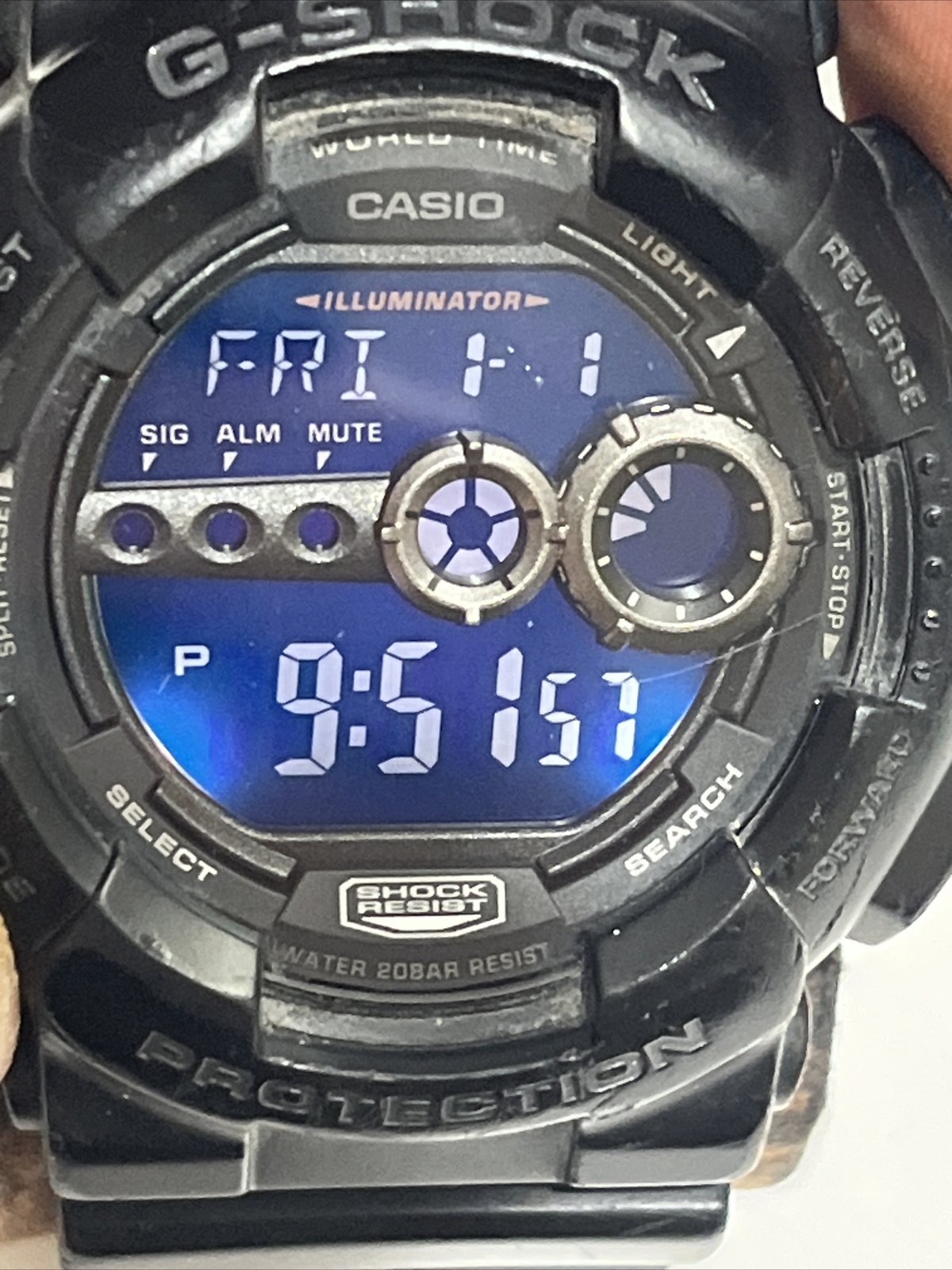 Casio G Shock Watch Men Digital Black 3263 GD-100 Water Resistant New Battery!