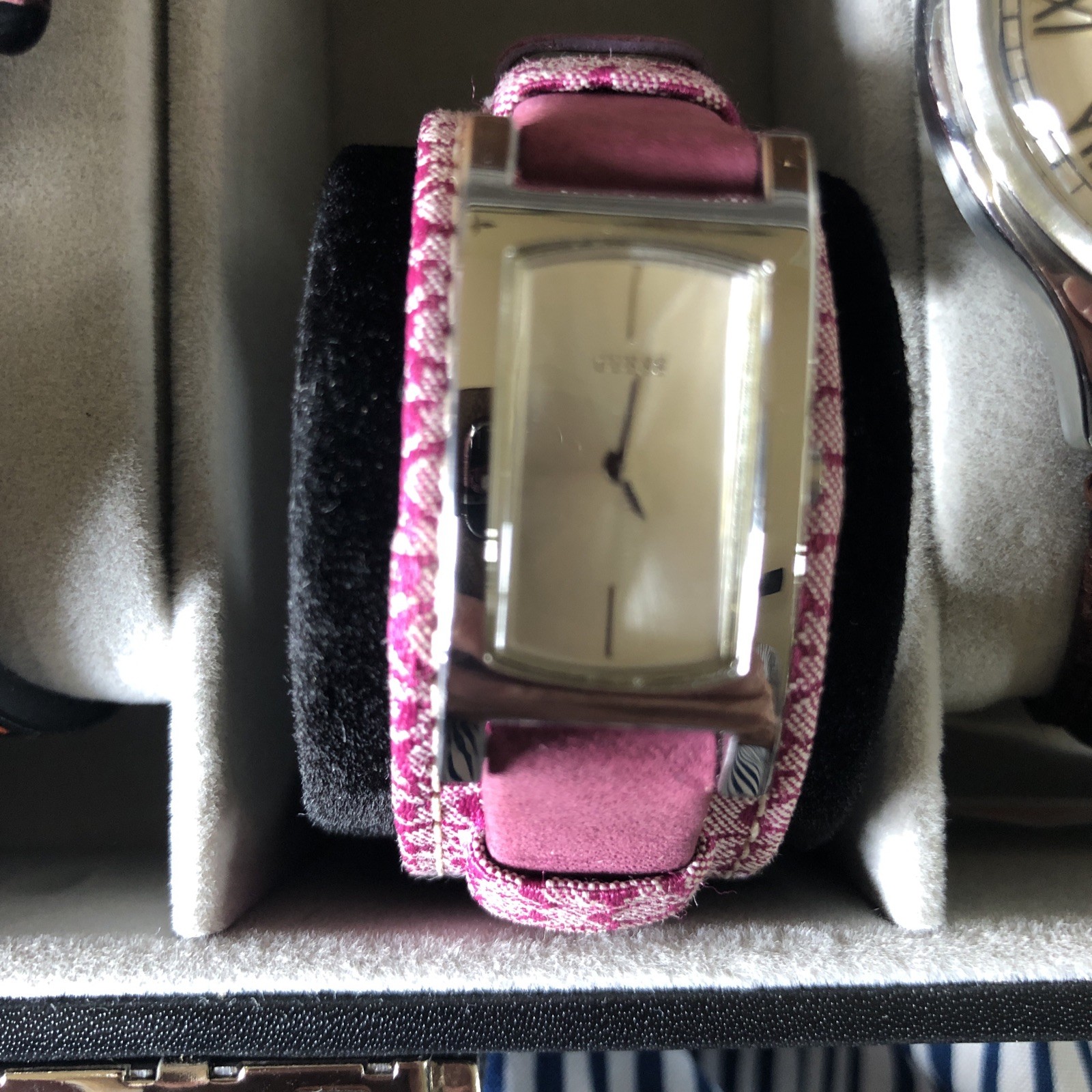 Guess Watch Pink/Purple New Battery Dainty