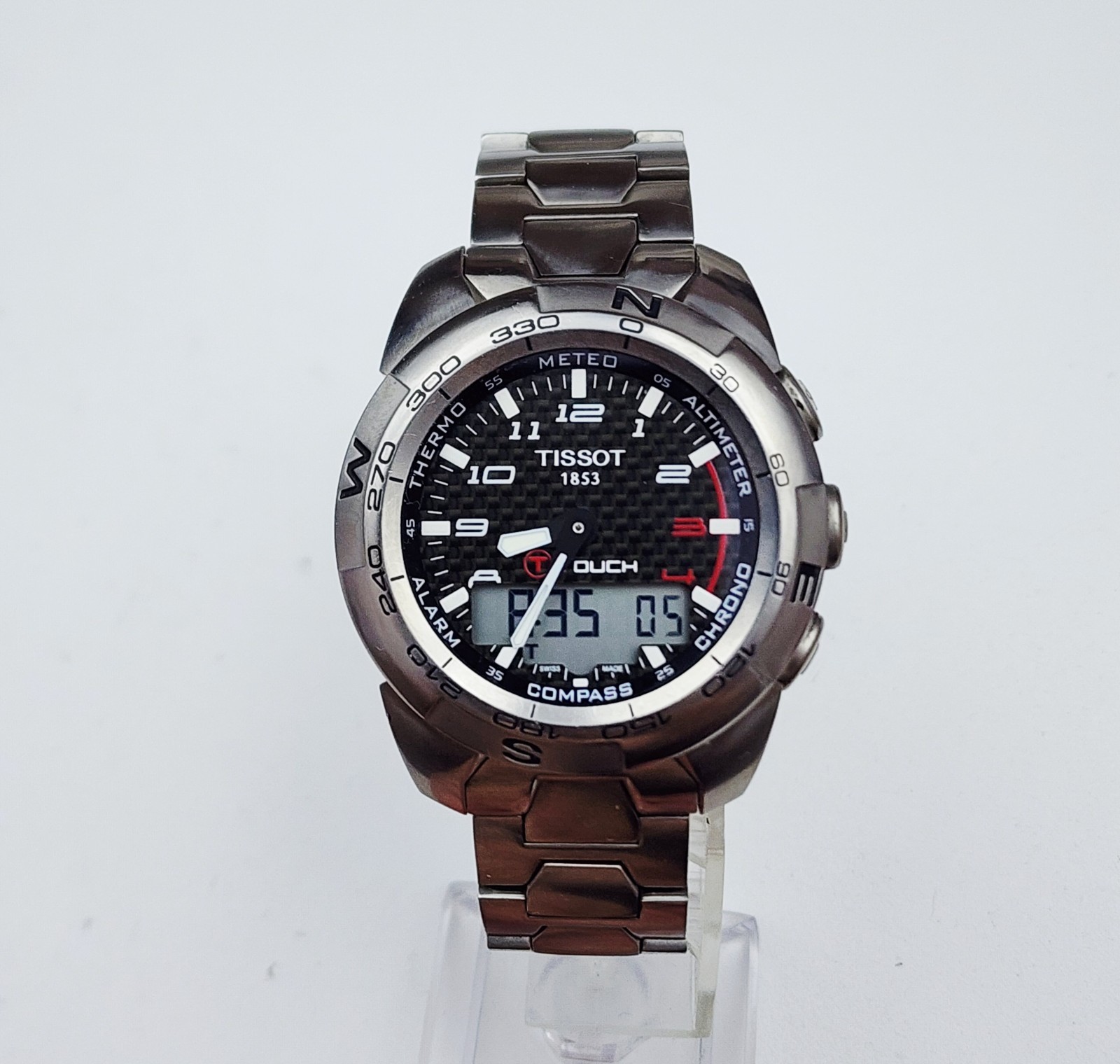 Men SWISS TITANIUM TOUCH SCREEN Watch TISSOT “Expert” T013420A. Compass. Alarm*