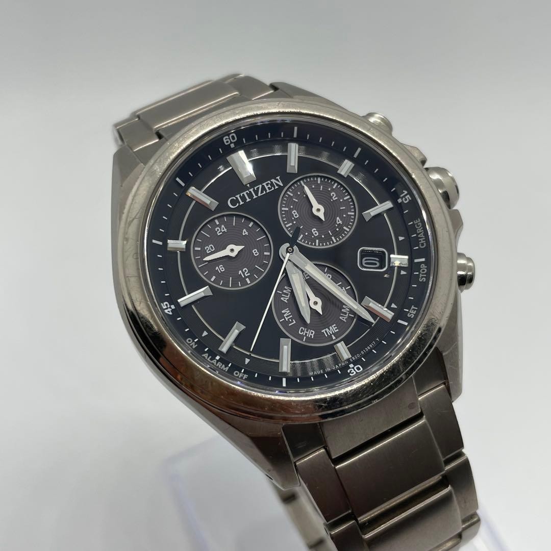 Citizen E820S096081 Watch Chronograph Titanium Eco Drive Authentic Genuine