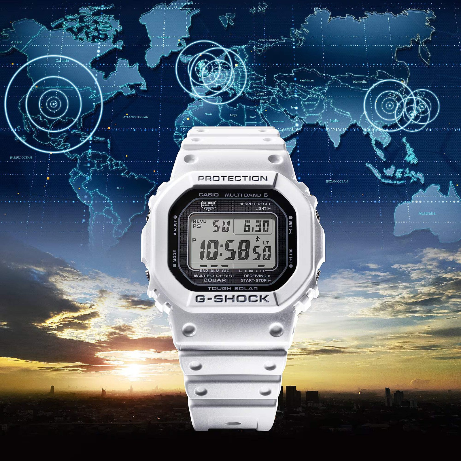 CASIO G-SHOCK GW-5000HS-7 GW5000 SOLAR / MULTIBAND 6 DIGITAL WATCH