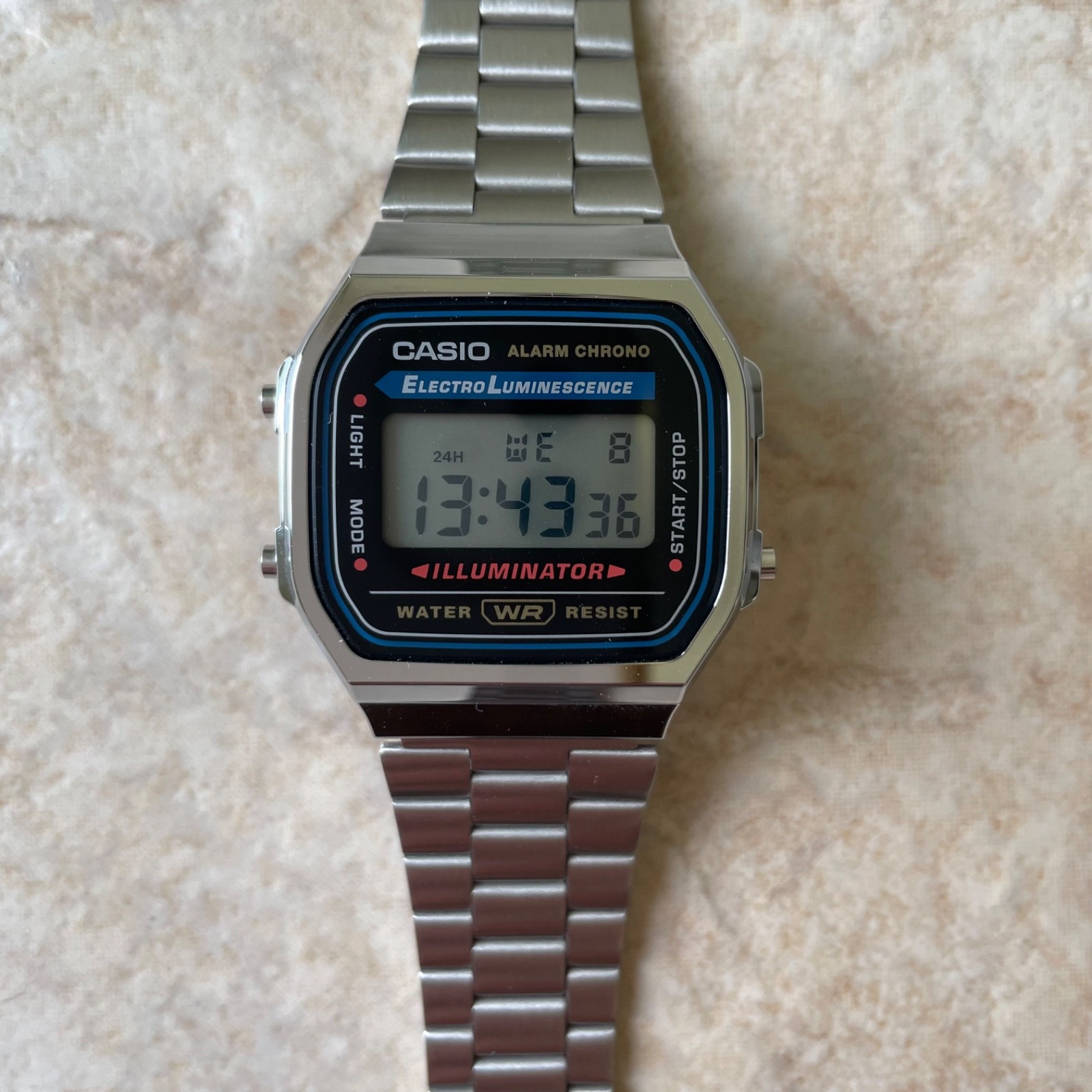 Casio Men’s Watch Classic Digital Dial Stainless Steel Bracelet A168W-1