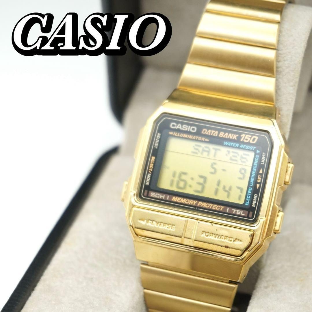 CASIO DataBank150 DB 1500 Data Bank Vintage CASIO Digital Gold