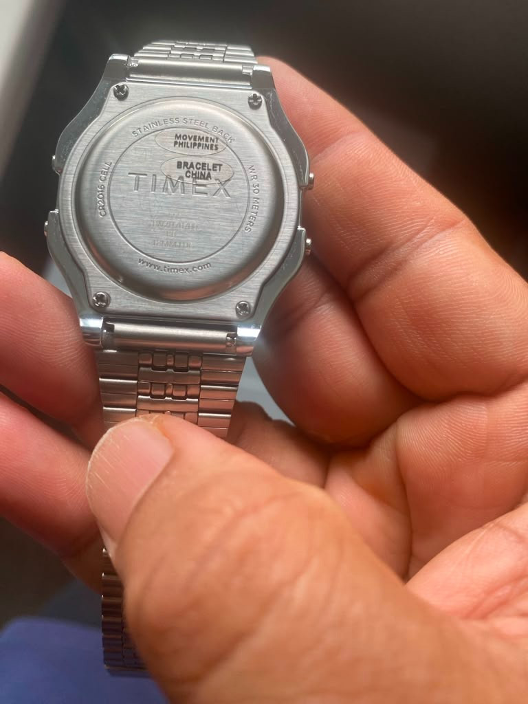 Timex T80 Digital Watch Rainbow Pride Indigo 30meters TW2U70700 (Read Desc)