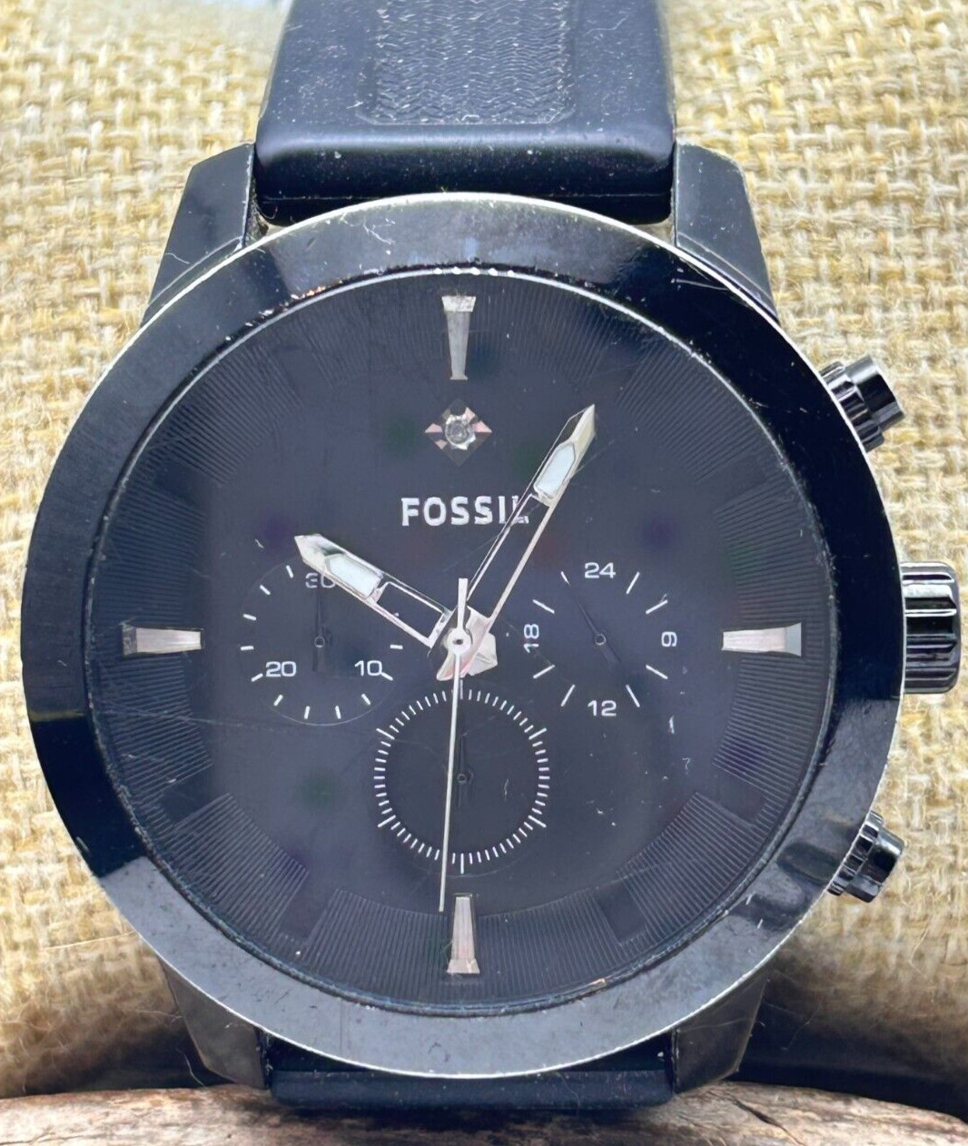 FOSSIL CHRONOGRAPH QUARTZ ES3913 111509 34.3mm 18mm LUG RUNS (AR)