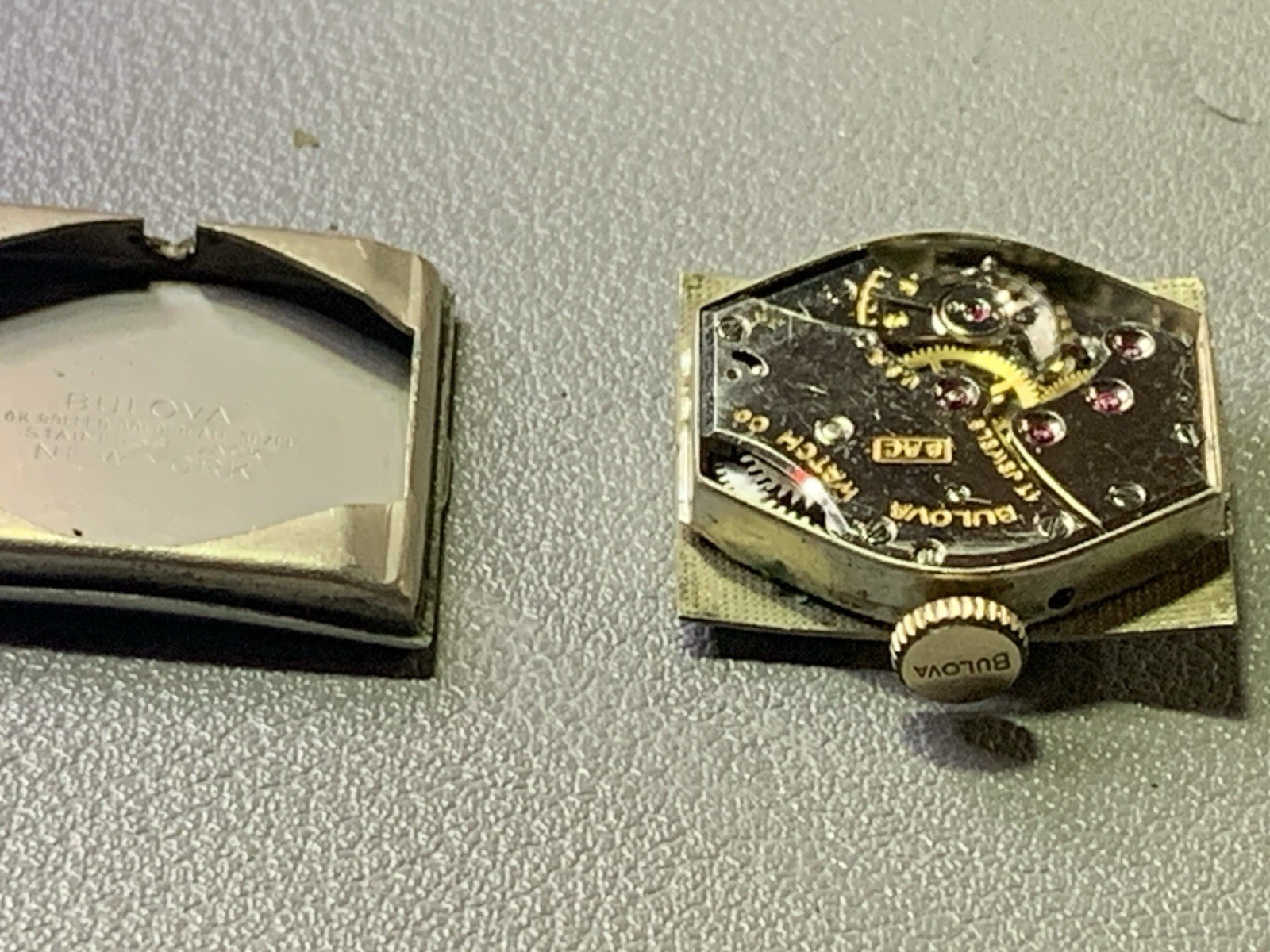 Vintage BULOVA watch, model 8AC, 17j, 10K RGP Bezel ,RUNNING