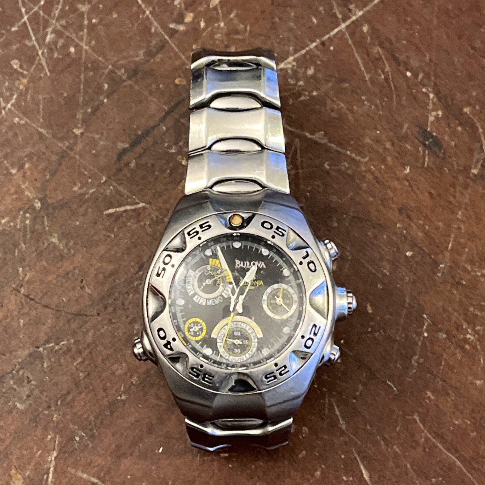 Men 96C10 BULOVA MILLENNIA Perpetual Calendar Chronograph Watch L23