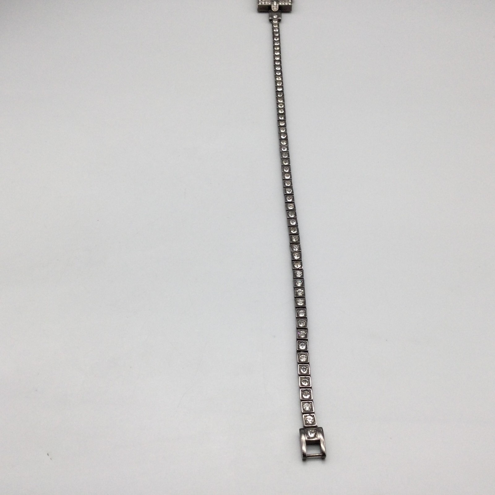 Geneva Watch Womens 22mm Silver Tone Crystals Bezel Wrap Band New Battery 13.5″