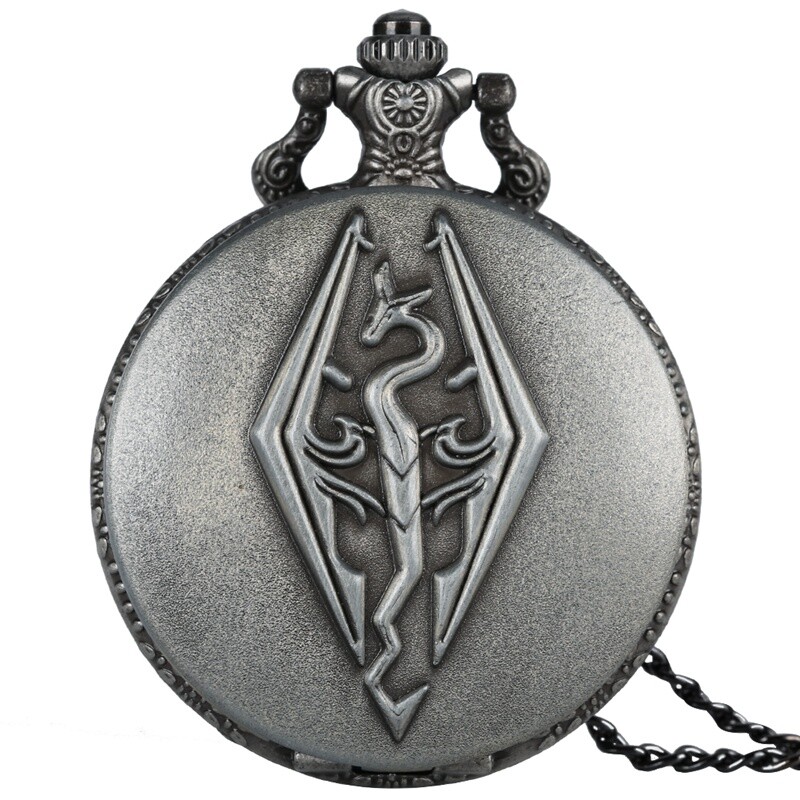 Steampunk Quartz Analog Pocket Watch with Necklace Chain for Friends Xmas Gifts