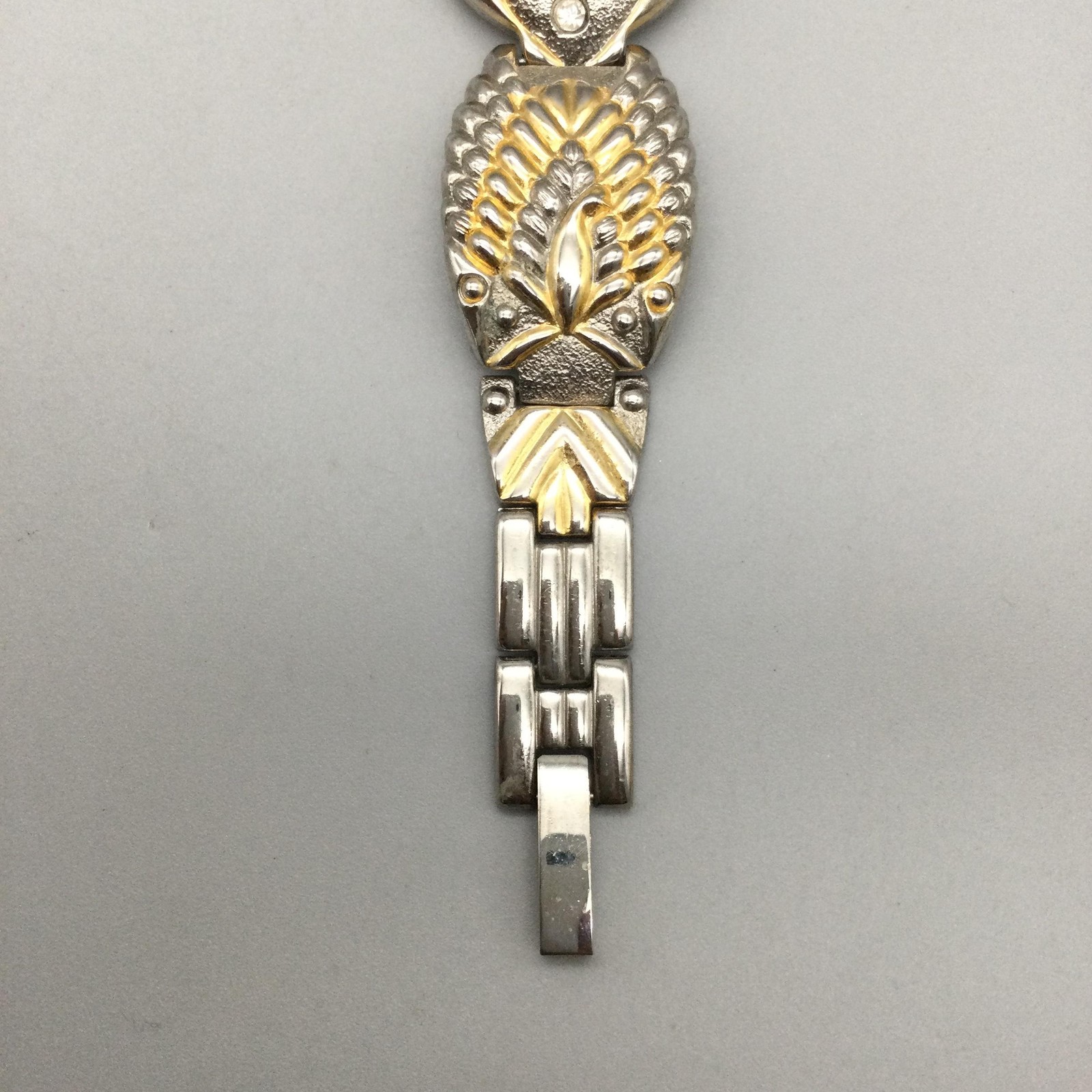 Amstar Womens 26mm Watch Two Tone Bracelet Rhinestone Bezel New Battery 6.75″
