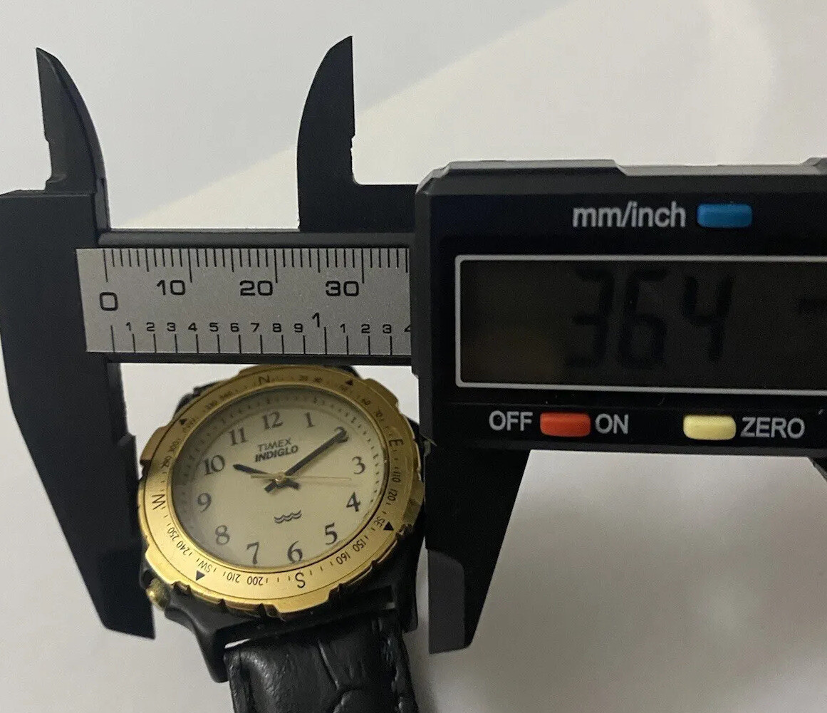 Vintage Timex Indiglo Compass Bezel Gold Tone Philippines Analog Watch🆓🇺🇸🚢