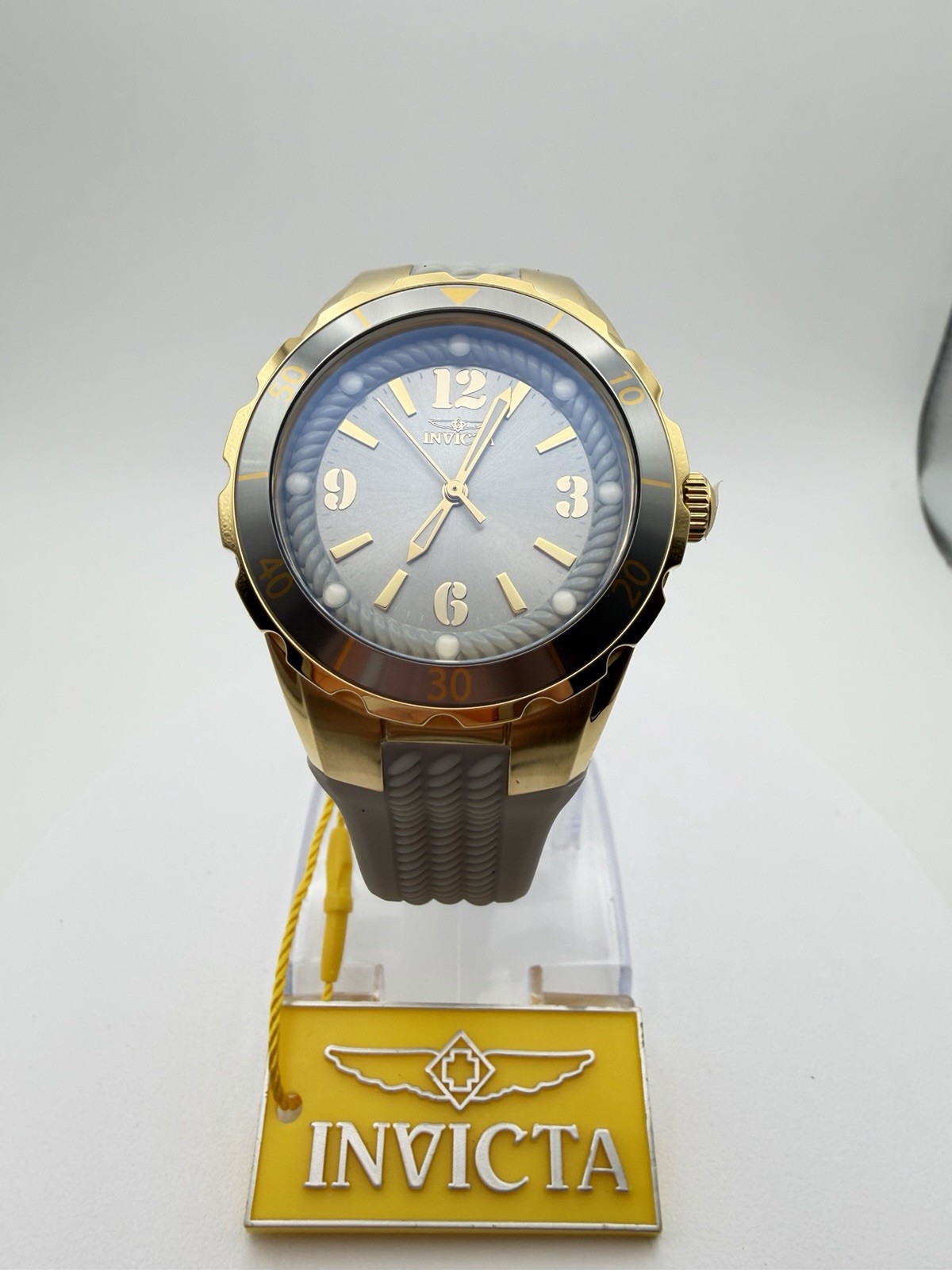 17483- Invicta Angel Halo Women’s Watch Gold Gray Dial. Charcoal. 38mm New