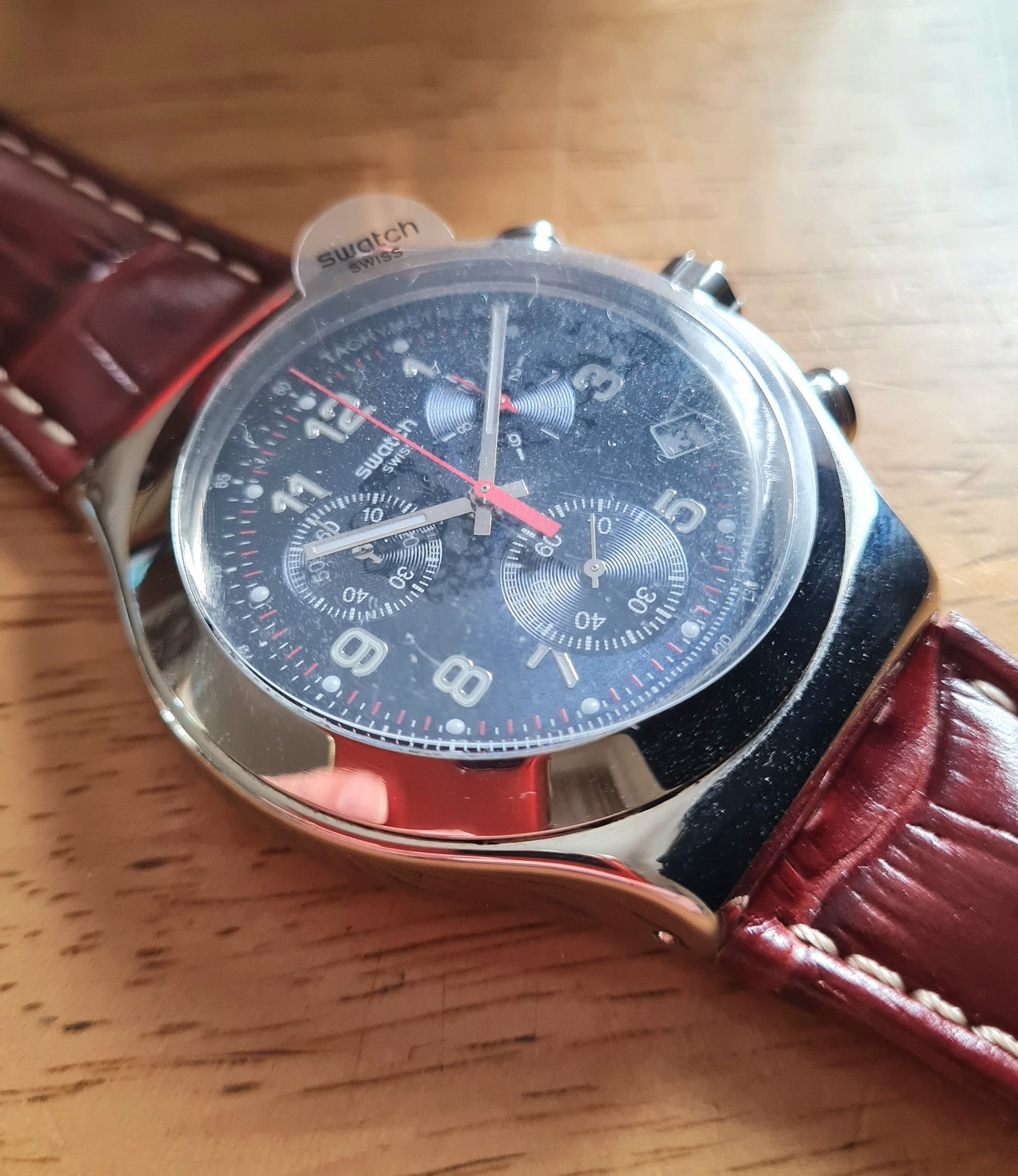 Swatch Irony Chrono Chronograph Secret Operation YVS452 Watch Box Papers MINT