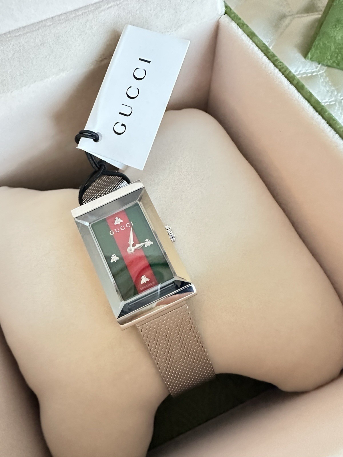 Authentic Gucci YA147401 G-Frame Women’s Watch — New with Box & Papers Free Ship