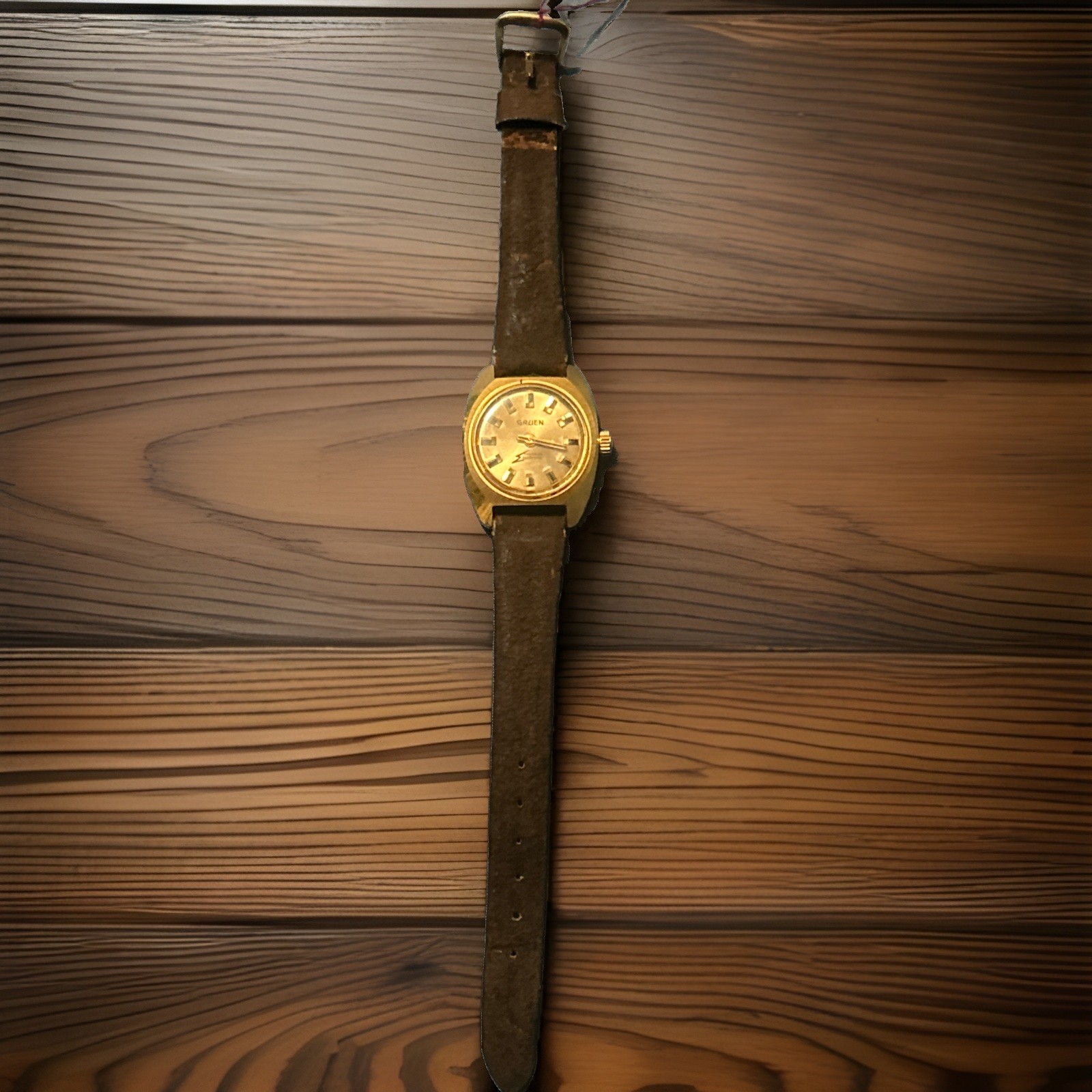 Gruen Precision Electronic (or Electric) lady’s watch (Running) Omega Leather