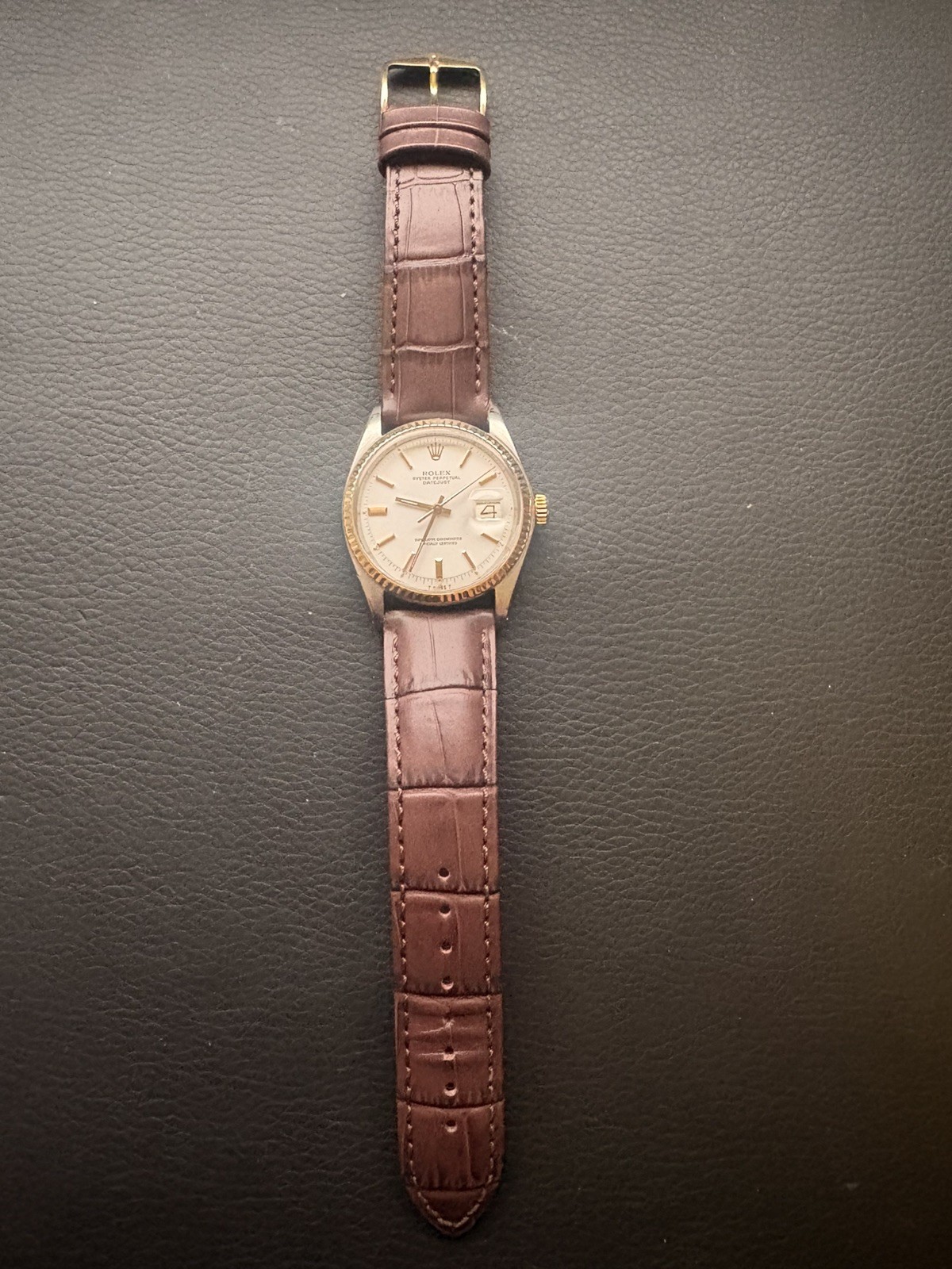 Rolex Datejust 1601 – Two Tone – White Pie Pan Dial – With Rolex Service Papers