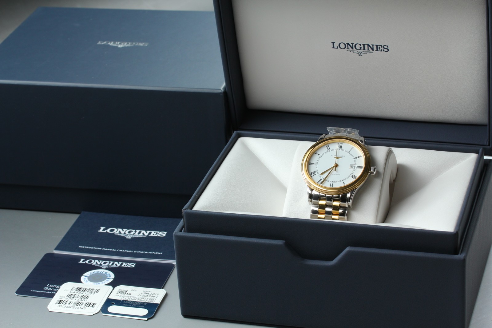 [w/Box] LONGINES Flagship L4.984.3.21.7 SS Automatic Date Swiss Made Men’s Watch