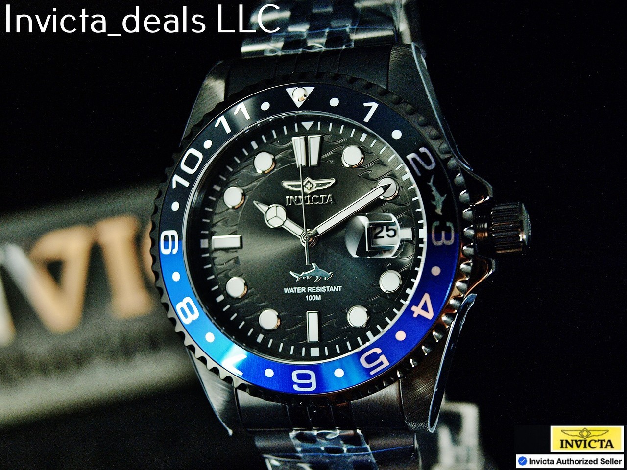 New Invicta Men’s 43mm Pro Diver HAMMERHEAD SILVER DIAL Gold Two Tone SS Watch