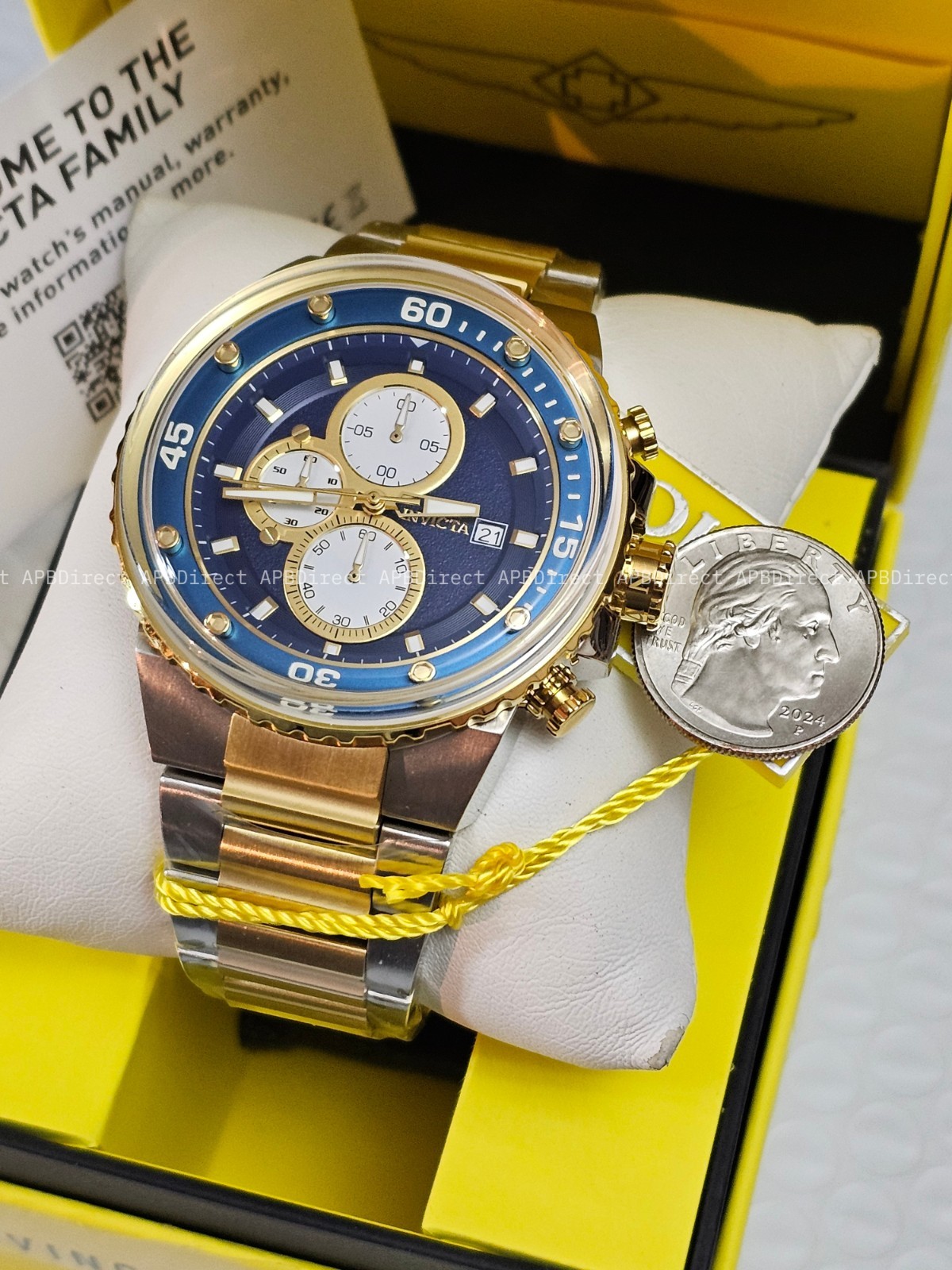 Invicta – Pro Diver – Very Thick Flame-Fusion Crystal Chronograph – mens watch