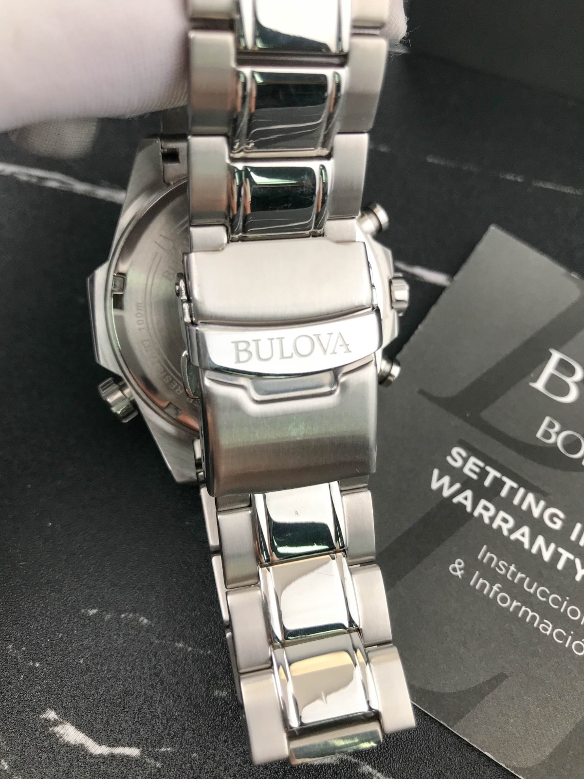 Bulova 96B396 Marine Star Green Dial 43mm Stainless Steel Men’s Wristwatch