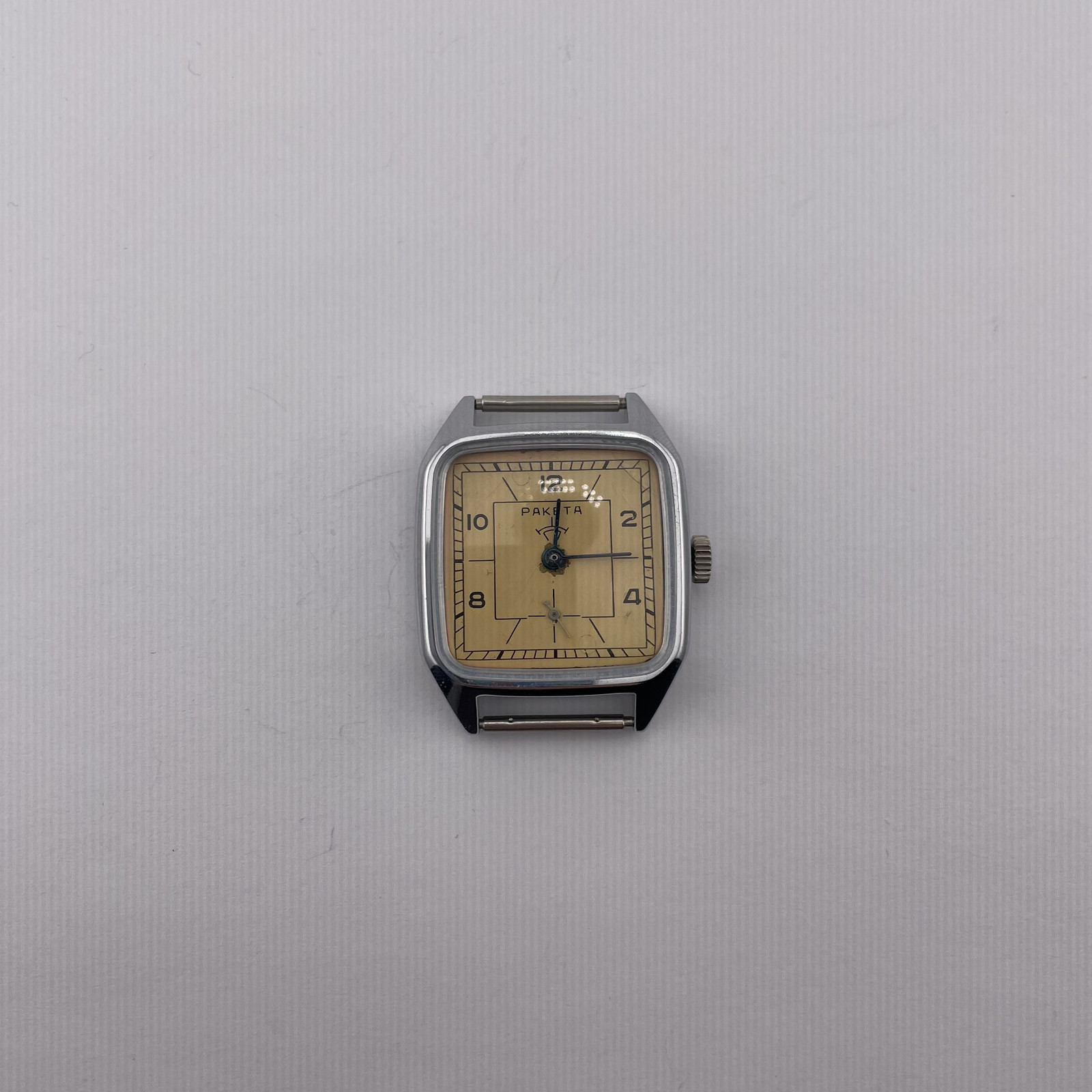 Vintage Soviet Raketa Mechanical Wristwatch Square Case