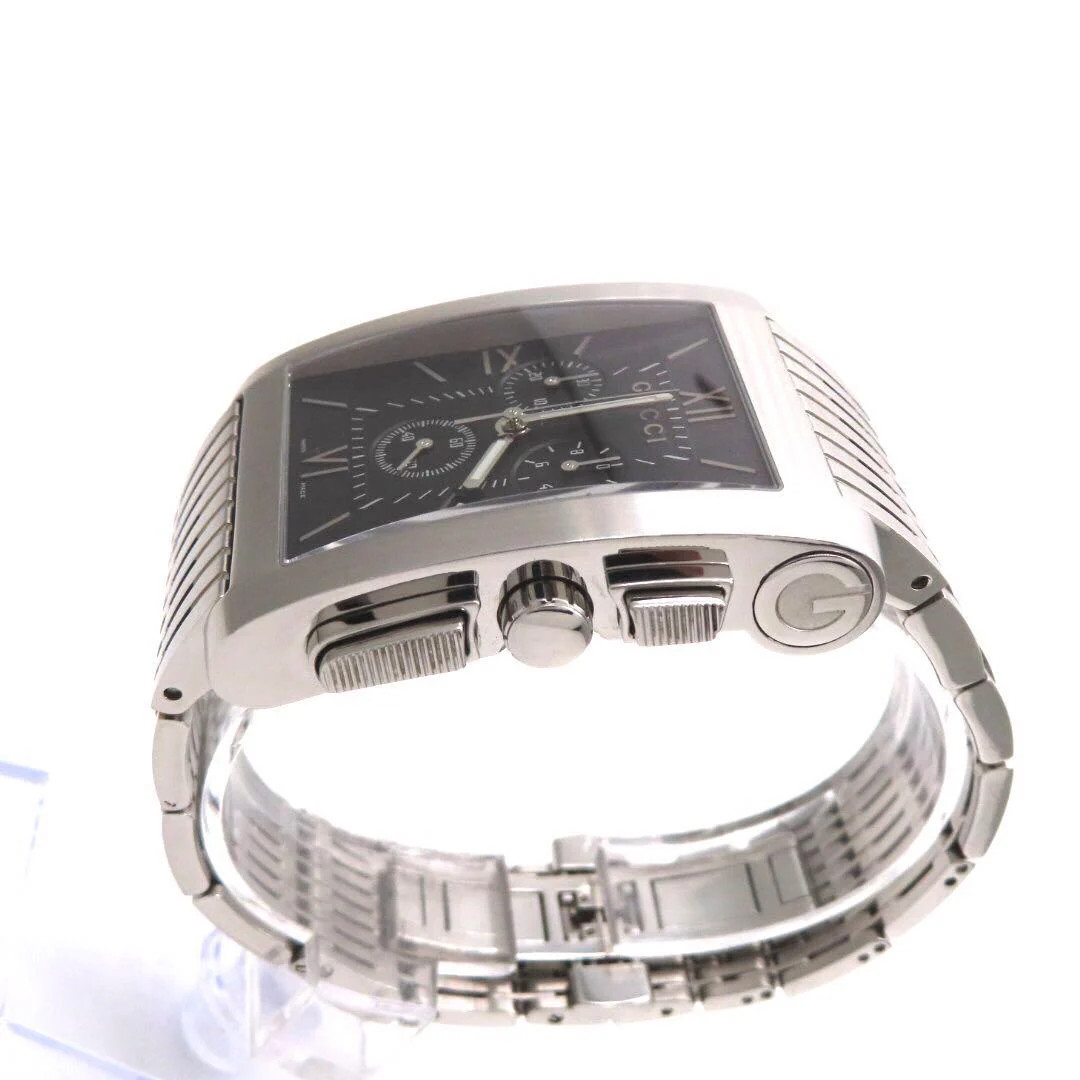 GUCCI 8600M G-Metro Chronograph Black Dial Stainless Steel Quartz 1.81×1.34