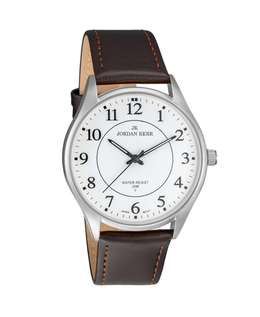 JORDAN KERR Men Quartz Casual Watch Classic Dress 43mm Waterproof Round White Di
