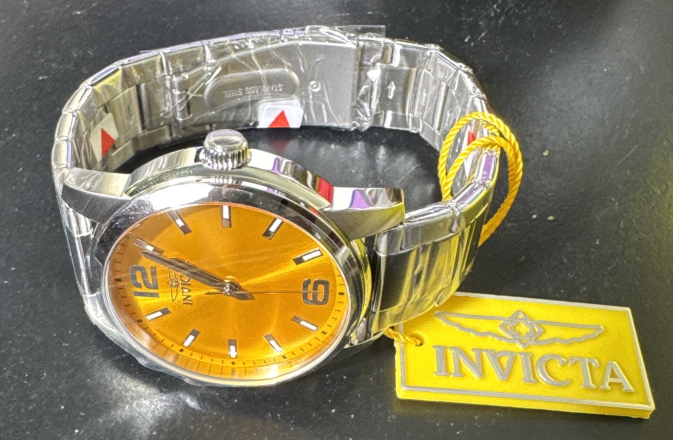 NIB Invicta Celestial 48493 Men’s Watch 43mm Steel Yellow Dial