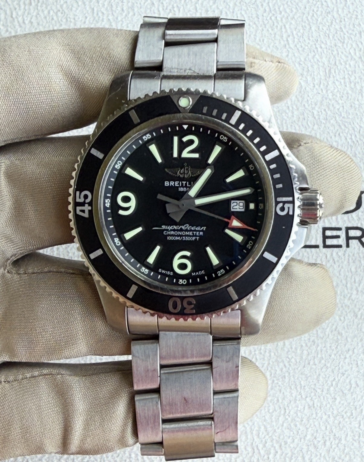 Breitling Superocean A17367 Black Dial Black Bezel 2021 Complete Set