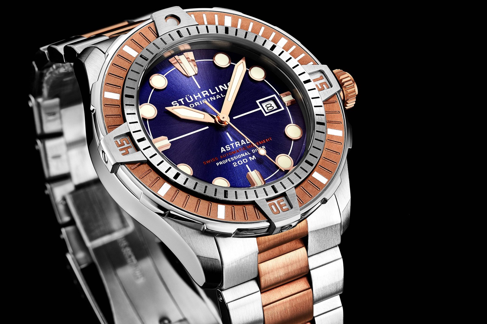 Astral Silver Rose Gold two toned/Stainless /Navy Dial | Navy Dial Wristwatch 10