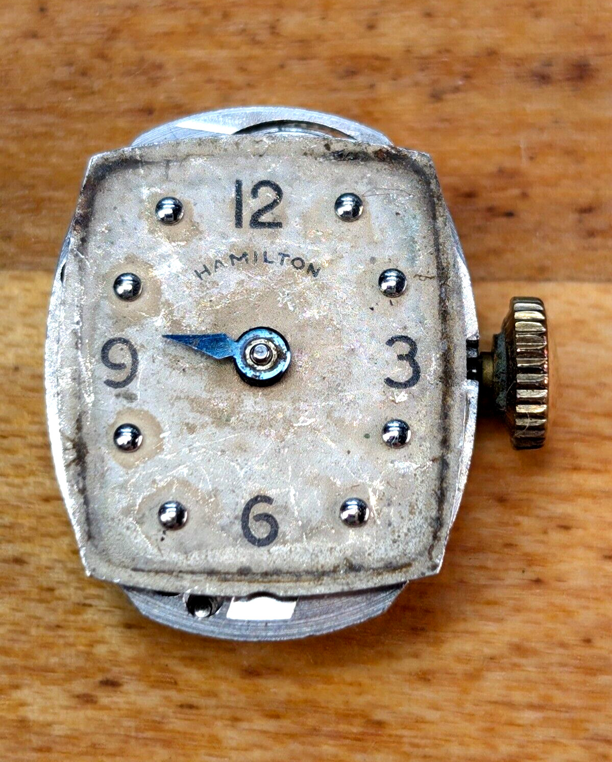 Vintage 1950s HAMILTON 751 83600C 17 Jewel 13mm Watch Movement PARTS or REPAIR
