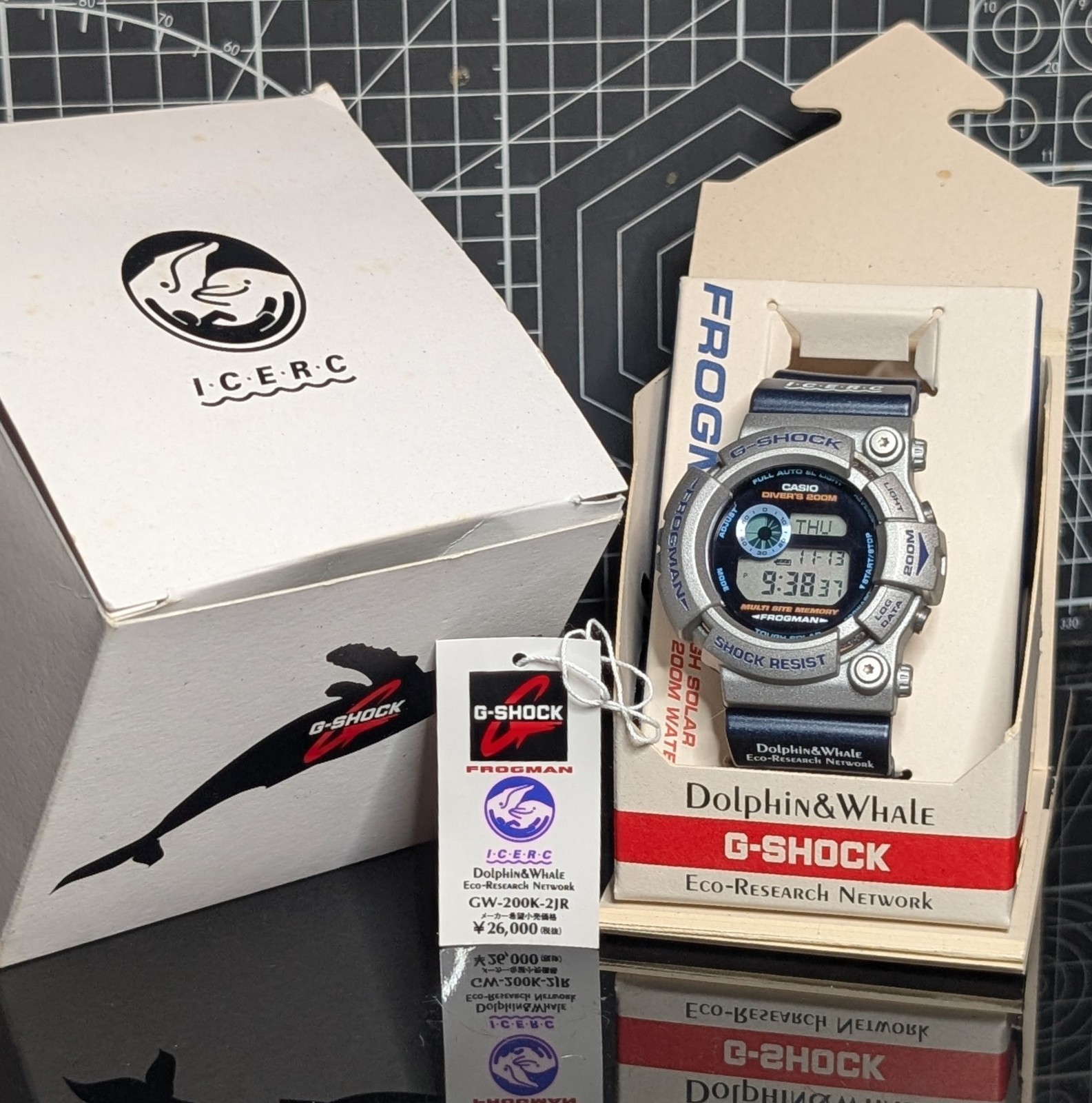 Casio G-Shock ICERC GW-200 Solar Titanium Screwback Blue Grey Master GW-200K-2