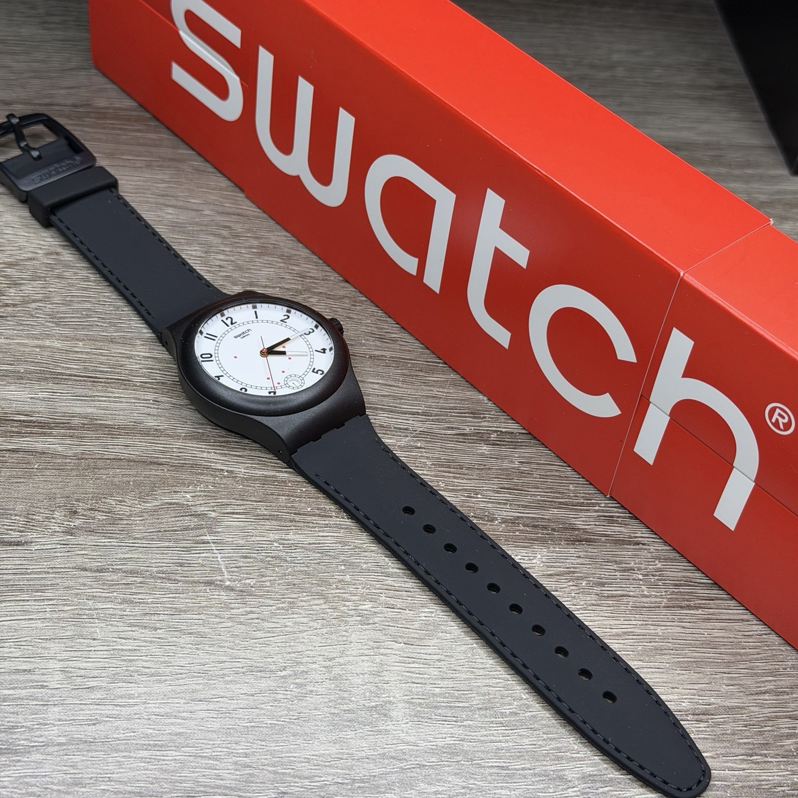 NEW✅AUTOMATIC✅ Swatch SISTEM CHIC Black Silicone Men’s Watch SUTB402
