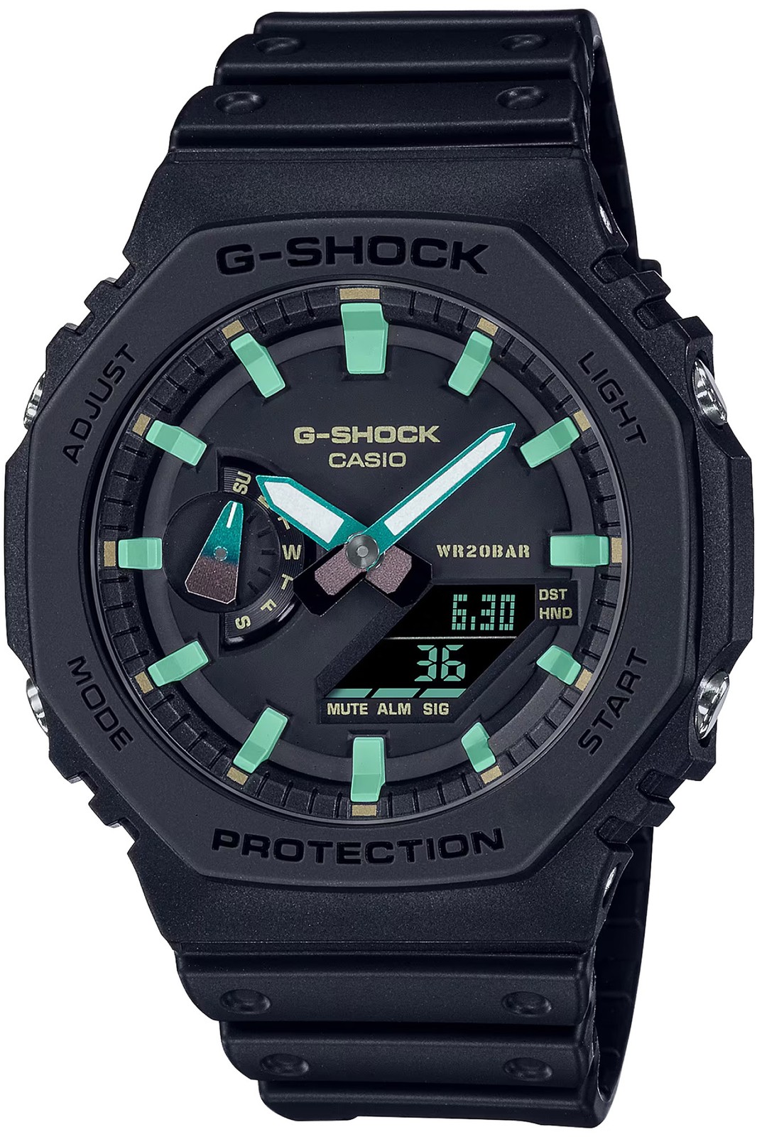 CASIO Watch – GA-2100RC-1AER for Male Black in Carbon fiber