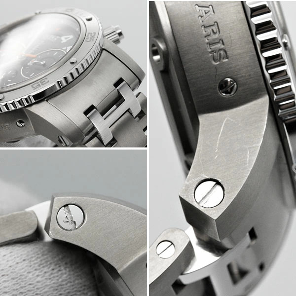 Hermes Clipper Chronograph Mechanic Divers CP2.941 Black SS Men’s WatchUsed