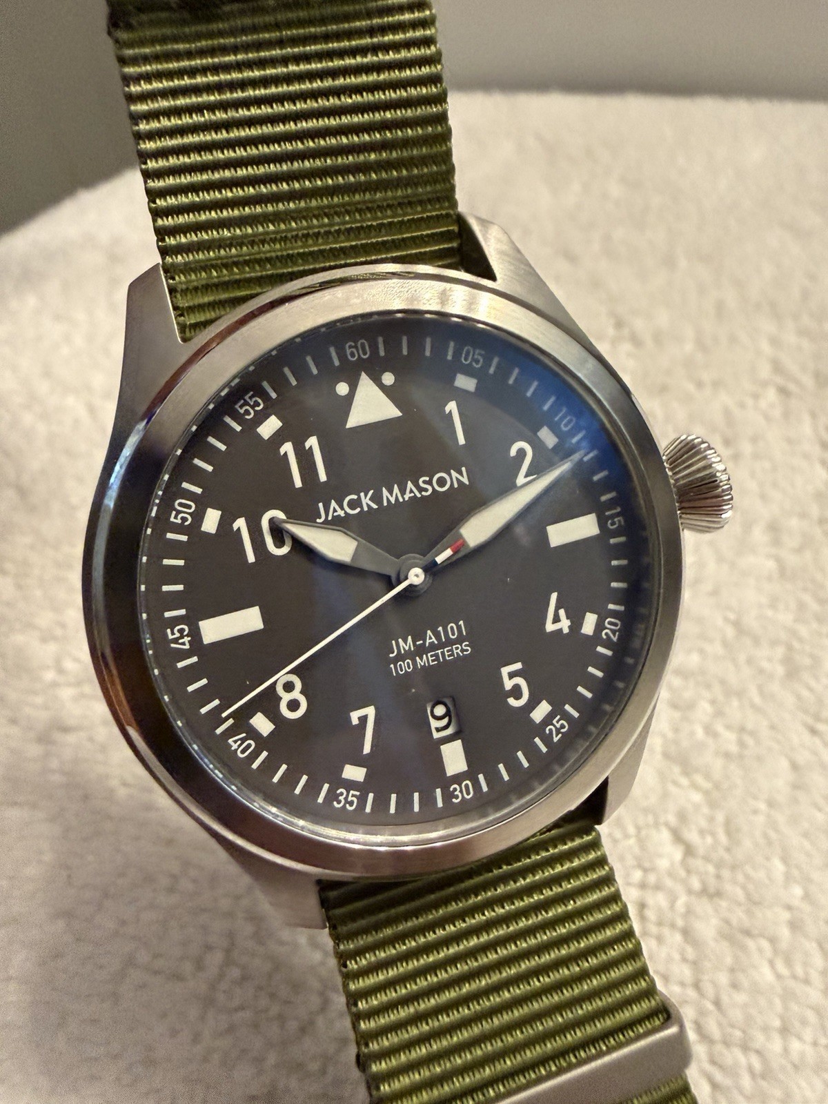 Jack Mason Pursuit Aviator | Grey Dial | Green NATO Band