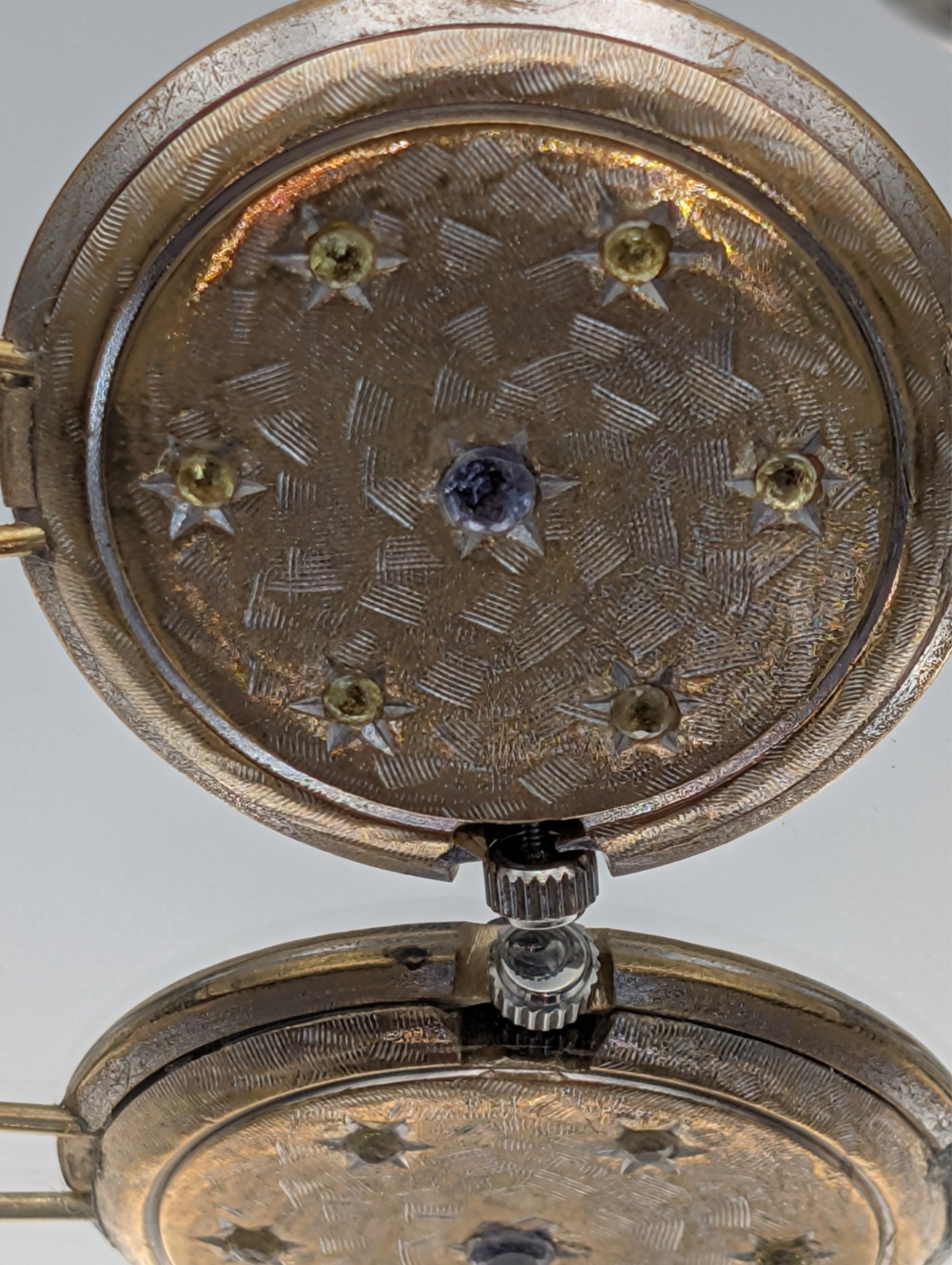 ⌚⌚Custom Gem Set Vintage Watch Tanzanite & Sapphire Artisan Rebuilt Quartz⌚⌚