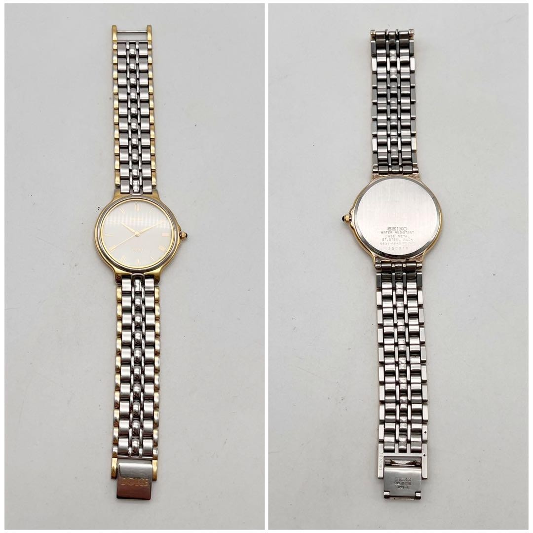 SEIKO DOLCE Round Gold Combination Men’s Watch 32.1mm From Japan