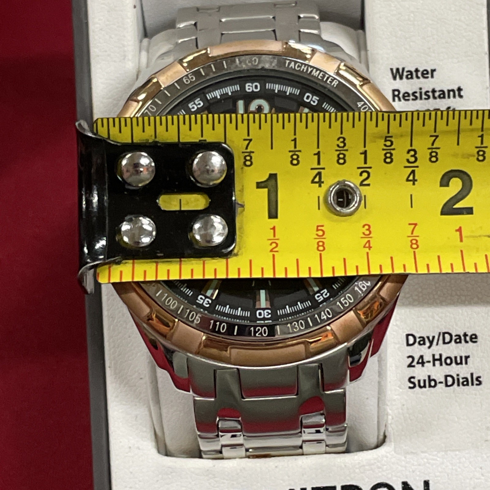 Men’s Armitron Silver & Rose Gold Toned Chronograph Water Resistant Wrist Watch