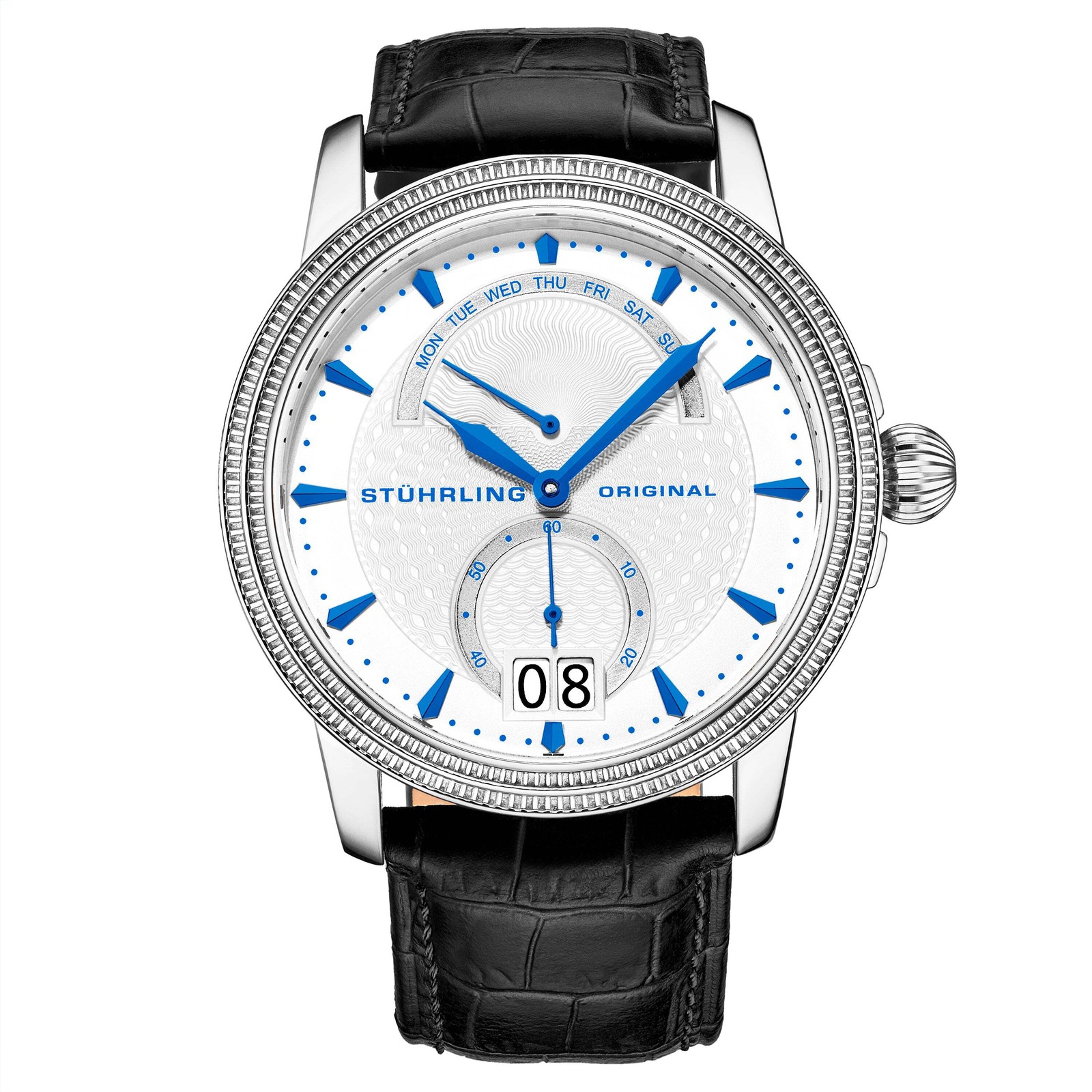 Symphony 788 Silver case/Leather strap/ Brass Dial | Silver Dial Wristwatch 788.