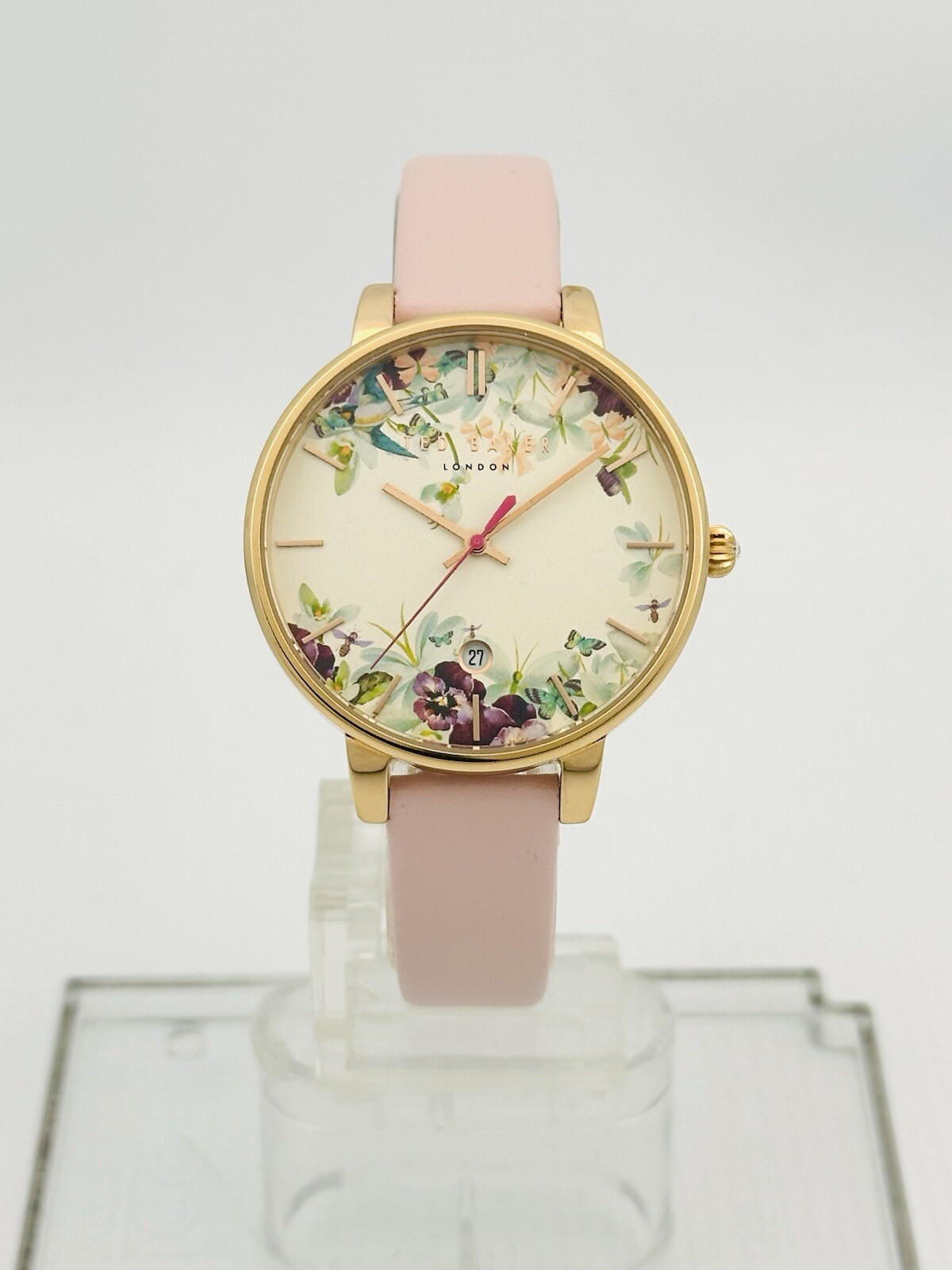 Ted Baker Kate 10031550 Ladies Classic Multicolour Dial Pink Leather Strap Watch