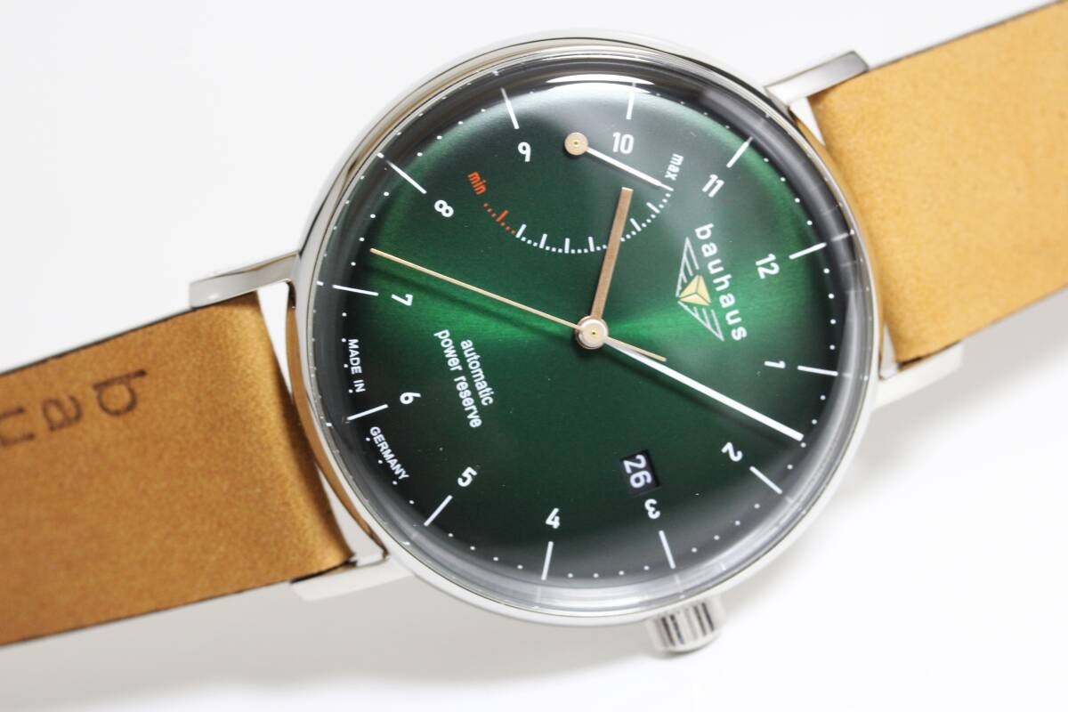 [B1Y] Bauhaus Power Reserve Automatic Watch Rula 41mm 2160 4AT Germany [t9n]