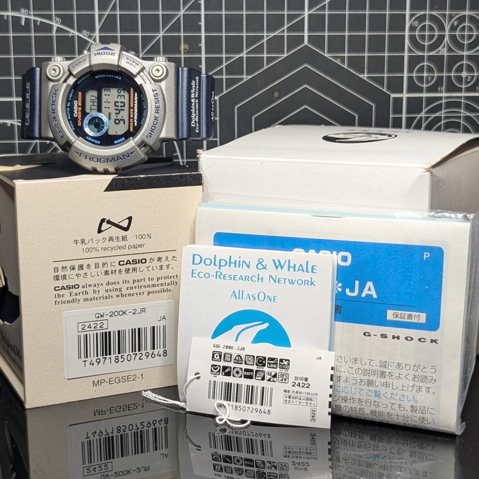 Casio G-Shock ICERC GW-200 Solar Titanium Screwback Blue Grey Master GW-200K-2