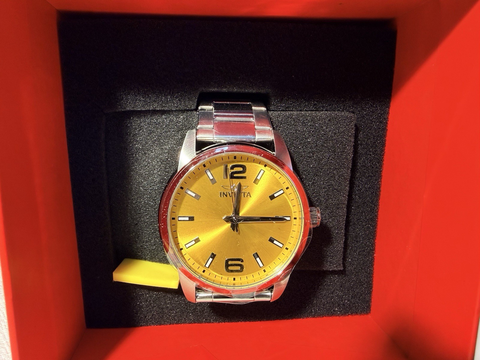 Invicta Men’s Celestial Yellow Dial Watch 50M Water Resistant NEW w/ Box