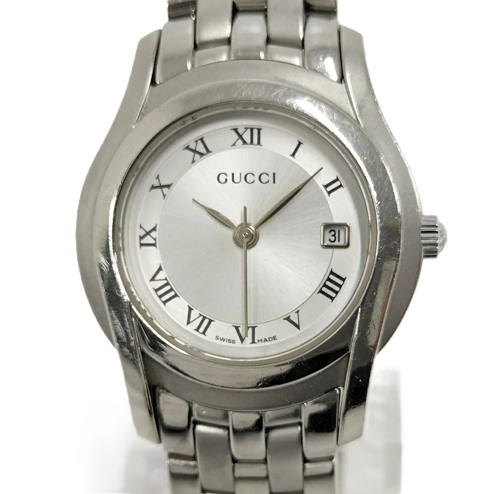 Used GUCCI Watch SS Quartz Silver Dial 5500L