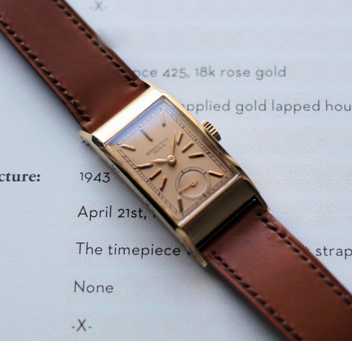 patek philippe 425R – Rose Gold, Rare (1943)