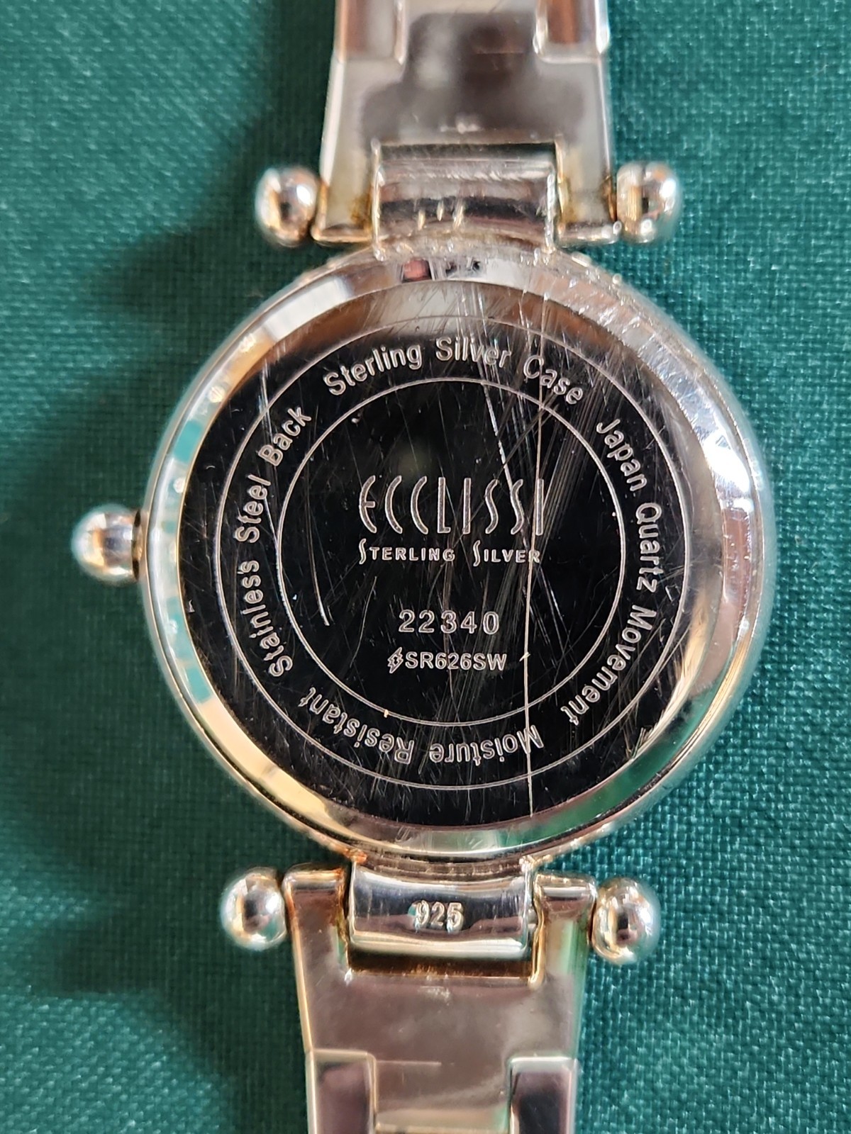 Sterling Silver Ecclissi Watch With Changeable Bezel And Bands- Vintage