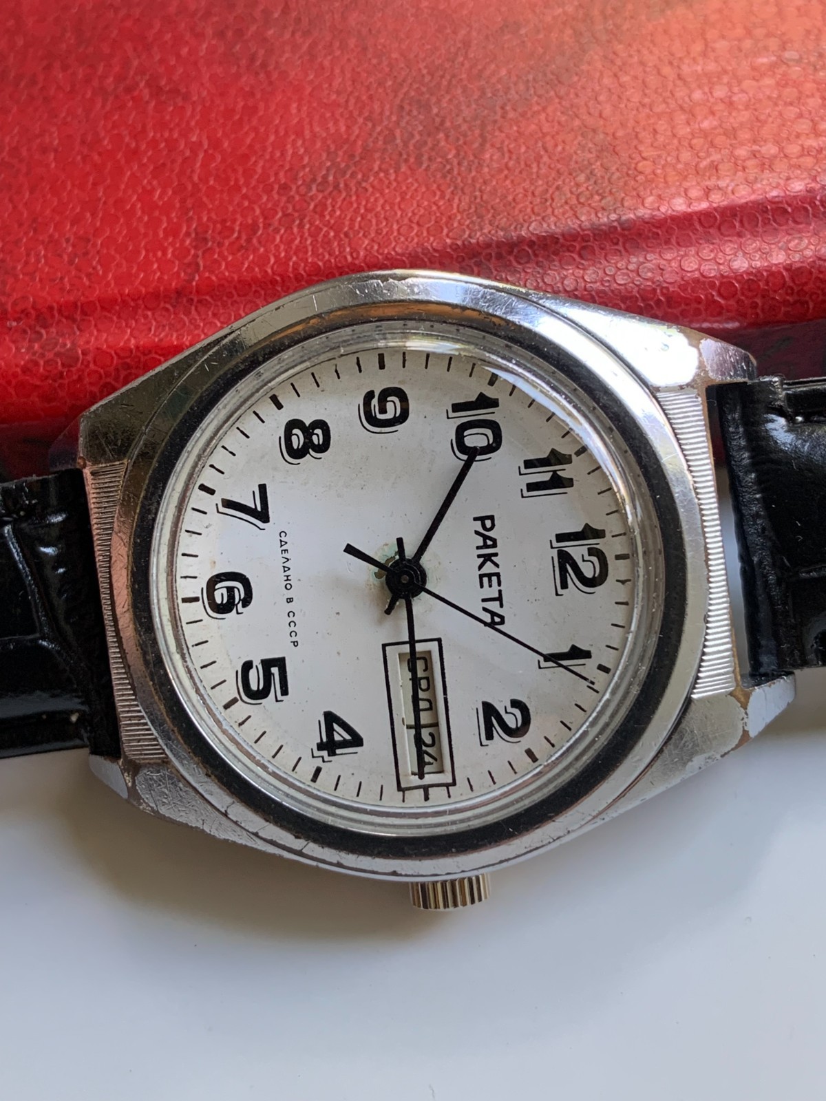 Vintage Soviet Men’s Watch Raketa “rolex” CCCP Wristwatch USSR Mechanical